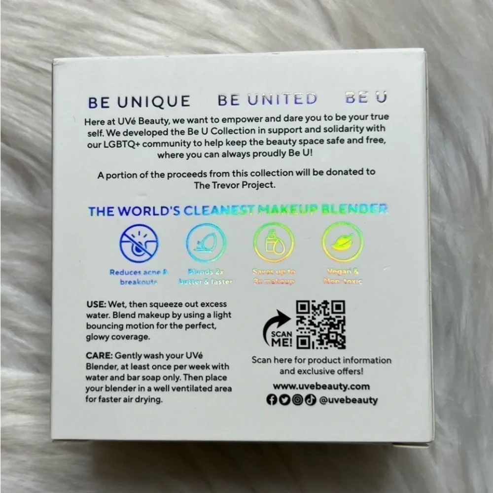 UVÉ BEAUTY Be U Limited Collection Makeup Blenders Pride Edition New in Box $65